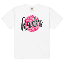 Load image into Gallery viewer, Raiders Pink Leopard Comfort Colors garment-dyed heavyweight t-shirt
