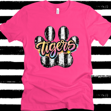 Load image into Gallery viewer, Tigers or Panthers Stripe Paw tee
