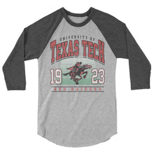 Load image into Gallery viewer, Vintage Texas Tech 3/4 sleeve raglan shirt
