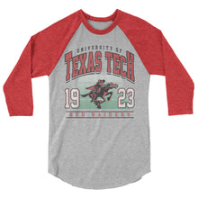 Load image into Gallery viewer, Vintage Texas Tech 3/4 sleeve raglan shirt
