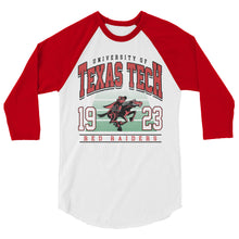 Load image into Gallery viewer, Vintage Texas Tech 3/4 sleeve raglan shirt
