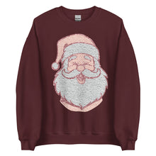 Load image into Gallery viewer, Large Santa Head Unisex Sweatshirt
