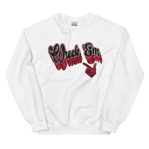 Faux Glitter Wreck Em Tech Unisex Sweatshirt