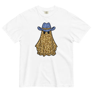 Faux Glitter Howdy Boo Ghost Comfort Colors Tee