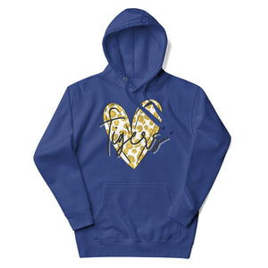 Gold Tigers Heart Unisex Hoodie