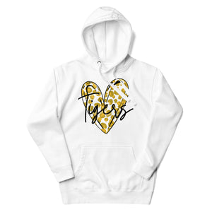 Gold Tigers Heart Unisex Hoodie