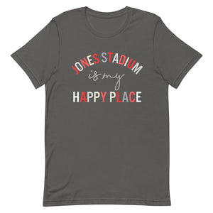 Jones Stadium is my happy place Unisex t-shirt