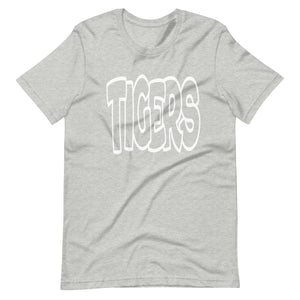 Tigers Bubble white font Unisex t-shirt