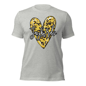 Jaybirds Leopard Heart Unisex t-shirt