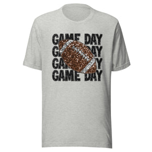 Faux Glitter Sequin Game Day Unisex t-shirt