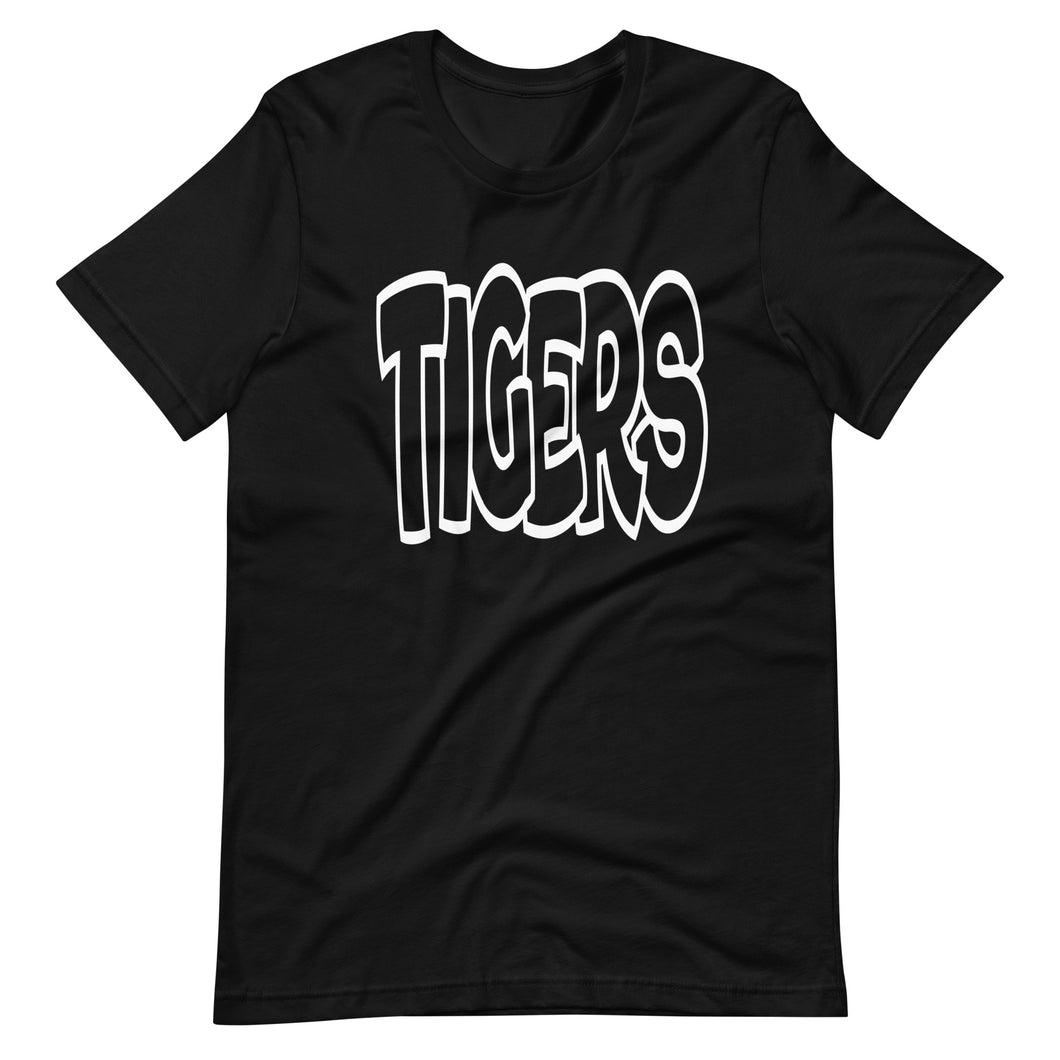Tigers Bubble white font Unisex t-shirt