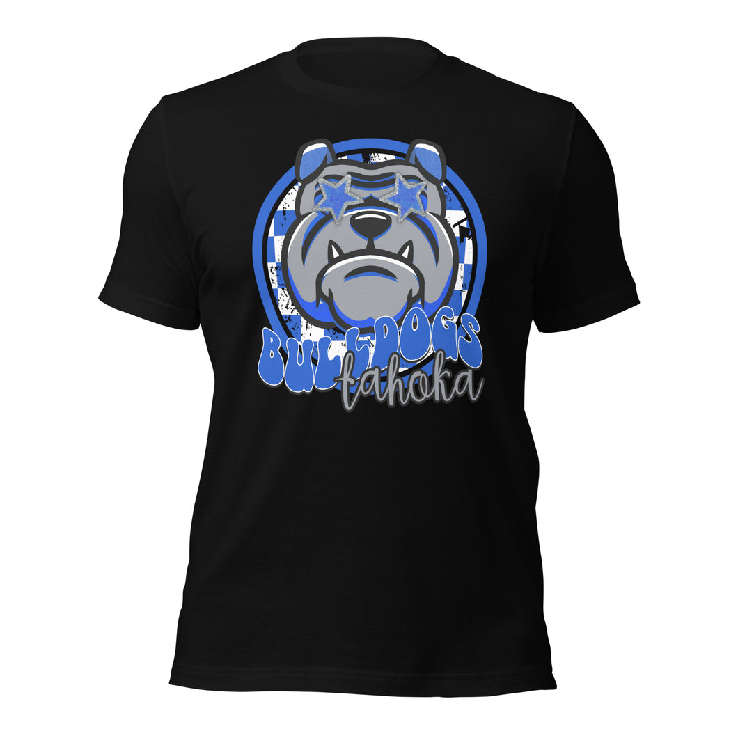 Tahoka Bulldogs Round Mascot Unisex t-shirt