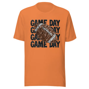 Faux Glitter Sequin Game Day Unisex t-shirt