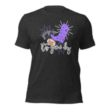 Load image into Gallery viewer, Giddy Up It&#39;s Game Day Purple Bella Canvas Unisex t-shirt
