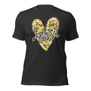 Jaybirds Leopard Heart Unisex t-shirt
