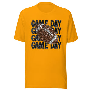 Faux Glitter Sequin Game Day Unisex t-shirt