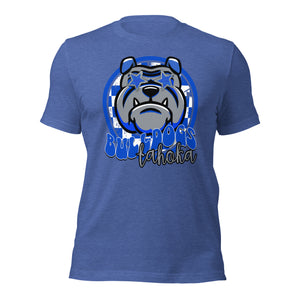 Tahoka Bulldogs Round Mascot Unisex t-shirt