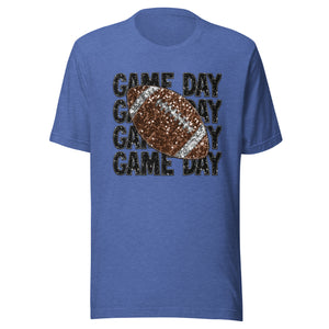 Faux Glitter Sequin Game Day Unisex t-shirt