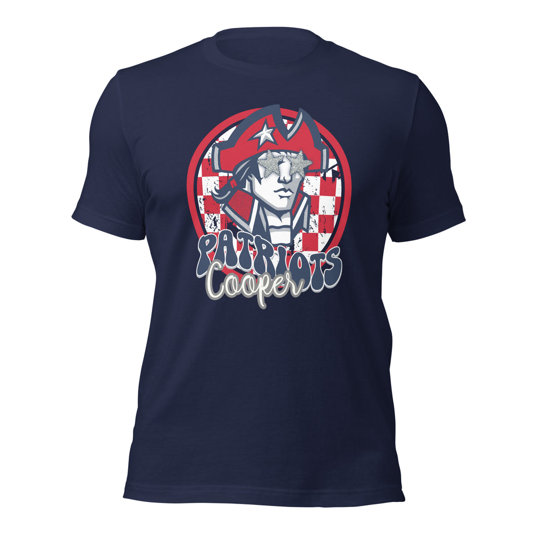 Cooper Patriots Round Mascot Unisex t-shirt