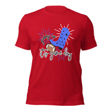 Load image into Gallery viewer, Giddy Up It&#39;s Game Day Blue Bella Canvas Unisex t-shirt
