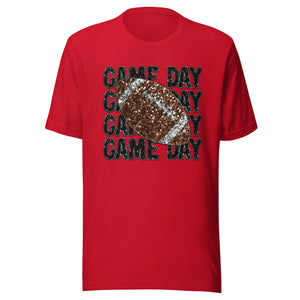 Faux Glitter Sequin Game Day Unisex t-shirt