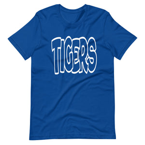 Tigers Bubble white font Unisex t-shirt