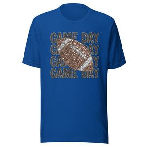 Faux Glitter Sequin Game Day Unisex t-shirt