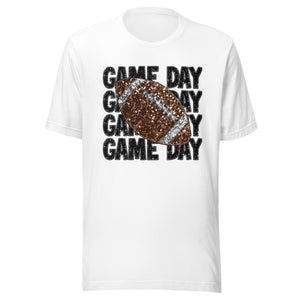 Faux Glitter Sequin Game Day Unisex t-shirt