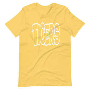 Tigers Bubble white font Unisex t-shirt