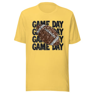 Faux Glitter Sequin Game Day Unisex t-shirt