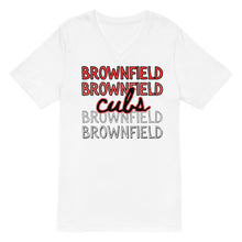 Load image into Gallery viewer, Brownsfield Cubs Bella Canva Short Sleeve V-Neck T-Shirt
