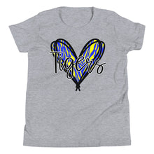 Load image into Gallery viewer, Tiger Stripe Heart Youth Short Sleeve T-Shirt
