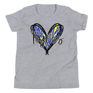 Tiger Stripe Heart Youth Short Sleeve T-Shirt