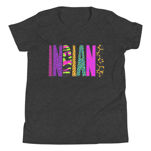 Wild Indians Font Youth Short Sleeve T-Shirt