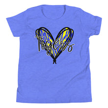Load image into Gallery viewer, Tiger Stripe Heart Youth Short Sleeve T-Shirt

