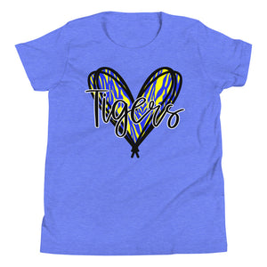 Tiger Stripe Heart Youth Short Sleeve T-Shirt