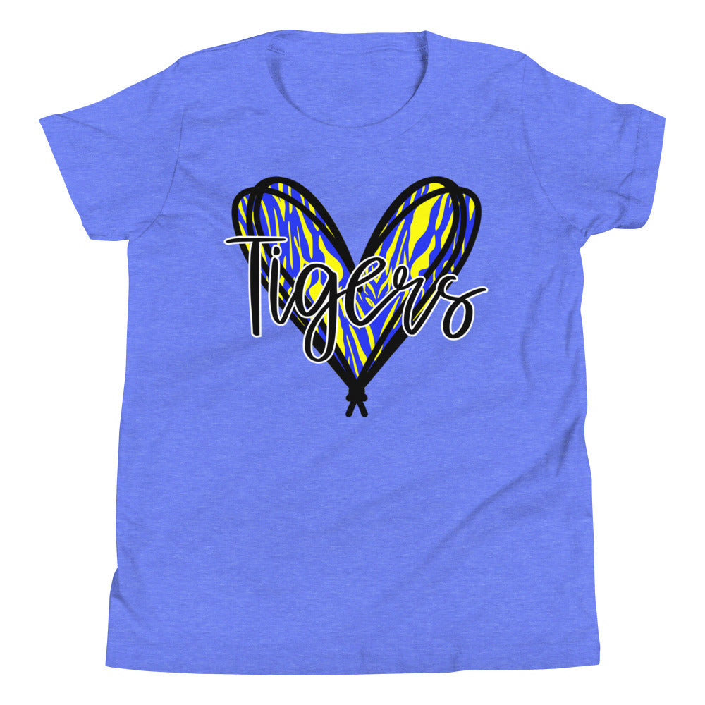 Tiger Stripe Heart Youth Short Sleeve T-Shirt