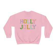 Load image into Gallery viewer, Faux Chenille Holly Jolly Unisex Heavy Blend™ Crewneck Sweatshirt
