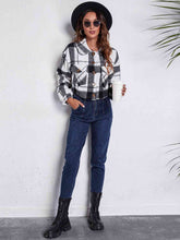 Load image into Gallery viewer, Plaid Button Front Jacket with Pockets
