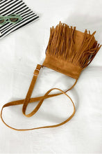 Load image into Gallery viewer, PU Leather Crossbody Bag with Fringe
