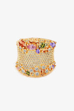 Load image into Gallery viewer, Multicolored Cubic Zirconia Textured Ring
