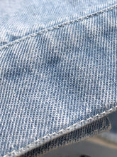 Load image into Gallery viewer, Raw Hem Collared Neck Long Sleeve Denim Jacket
