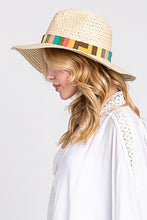 Load image into Gallery viewer, Fame Contrast Wide Brim Straw Hat
