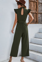 Load image into Gallery viewer, Butterfly Sleeve Tie Waist Jumpsuit

