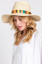 Load image into Gallery viewer, Fame Contrast Wide Brim Straw Hat
