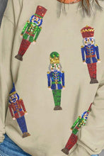 Load image into Gallery viewer, Nutcracker Sequin Dropped Shoulder Sweatshirt
