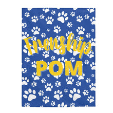 Load image into Gallery viewer, Blue Frenship Pom Velveteen Plush Blanket
