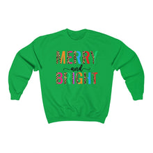 Load image into Gallery viewer, Colorful Merry &amp; Bright Unisex Heavy Blend™ Crewneck Sweatshirt
