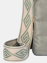 Load image into Gallery viewer, Quilted Water Bottle Sleeve with Striped Strap
