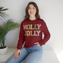 Load image into Gallery viewer, Faux Chenille Holly Jolly Unisex Heavy Blend™ Crewneck Sweatshirt
